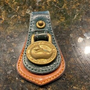 Dooney & Bourke Green and Brown Leather Key Holder
